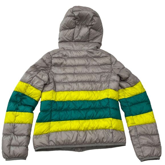 Uniqlo Down Filled Puffer Jacket Womens XS Gray Packable Coat Hooded Lightweight - Picture 2 of 11